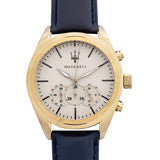 Maserati Traguardo Chronograph Grey Dial Leather Strap Men's Watch - R8871612016 Authentic Buy Shop Now