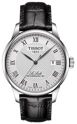 Tissot Le Locle Powermatic 80 Silver Dial Black Leather Strap Watch For Men - T006.407.16.033.00 Authentic Buy Shop Now