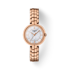 Tissot T Lady Flamingo Mother of Pearl Dial Rose Gold Steel Strap Watch For Women - T094.210.33.111.01 Authentic Buy Shop Now