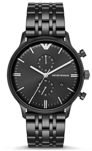 Emporio Armani Chronograph Black Dial Black Steel Strap Watch For Men - AR1934 Authentic Buy Shop Now