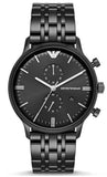 Emporio Armani Chronograph Black Dial Black Steel Strap Watch For Men - AR1934 Authentic Buy Shop Now