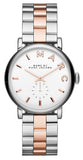 Marc Jacobs Baker White Dial Two Tone Steel Strap Watch for Women - MBM3312 Authentic Buy Shop Now