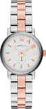 Marc Jacobs Baker White Dial Two Tone Steel Strap Watch for Women - MBM3331 Authentic Buy Shop Now