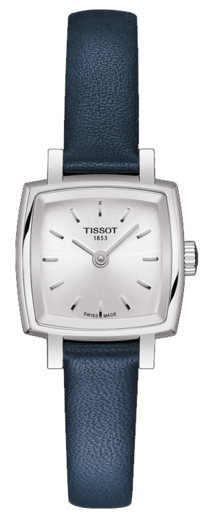 Tissot Lovely Square Silver Dial Blue Leather Strap Watch For Women - T058.109.16.031.00 Authentic Buy Shop Now