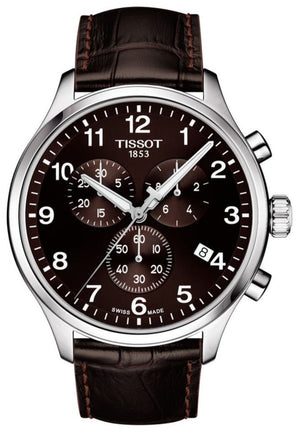 Tissot T Sport Chrono XL Classic Brown Dial Brown Leather Strap Watch For Men - T116.617.16.297.00 Authentic Buy Shop Now