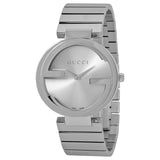 Gucci G Interlocking Silver Dial Silver Steel Strap Watch For Women - YA133308 Authentic Buy Shop Now