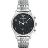 Emporio Armani Beta Chronograph Black Dial Steel Strap Watch For Men - AR1863 Authentic Buy Shop Now