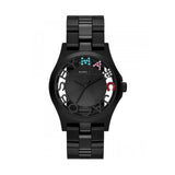 Marc Jacobs Henry Skeleton Black Dial Black Steel Strap Watch for Women - MBM3265 Authentic Buy Shop Now