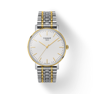 Tissot Everytime Medium White Dial Two Tone Mesh Bracelet Watch For Men - T109.410.22.031.00 Authentic Buy Shop Now