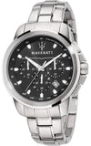 Maserati Successo Chronograph Black Dial Silver Steel Strap Watch For Men - R8873621001 Authentic Buy Shop Now