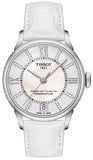 Tissot Chemin Des Tourelles Powermatic 80 Lady White Dial White Leather Strap Watch For Women - T099.207.16.116.00 Authentic Buy Shop Now
