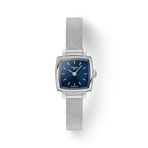 Tissot Lovely Square Blue Dial Silver Mesh Bracelet Watch For Women - T058.109.11.041.00 Authentic Buy Shop Now