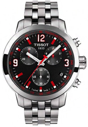 Tissot PRC 200 Asian Games Special Edition Black Dial Silver Steel Strap Watch For Men - T055.417.11.057.01 Authentic Buy Shop Now