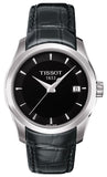 Tissot T Trend Couturier Black Dial Black Leather Strap Watch For Women - T035.210.16.051.00 Authentic Buy Shop Now