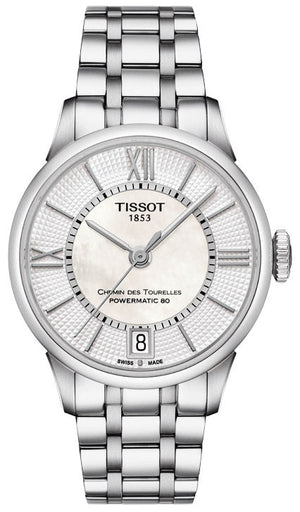 Tissot Chemin Des Tourelles Powermatic 80 Lady Silver Dial Silver Steel Strap Watch For Women - T099.207.11.118.00 Authentic Buy Shop Now