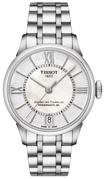 Tissot Chemin Des Tourelles Powermatic 80 Lady Silver Dial Silver Steel Strap Watch For Women - T099.207.11.118.00 Authentic Buy Shop Now