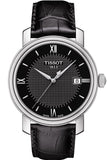 Tissot T Classic Bridgeport Black Dial Black Leather Strap Watch For Men - T097.410.16.058.00 Authentic Buy Shop Now