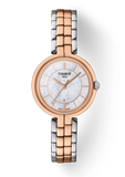 Tissot T Lady Flamingo Mother of Pearl White Dial Two Tone Steel Strap Watch For Women - T094.210.22.111.00 Authentic Buy Shop Now
