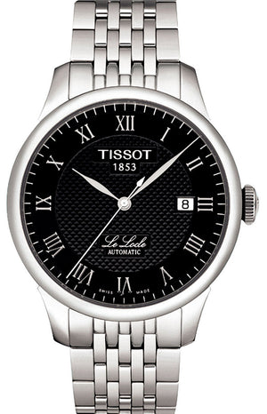 Tissot Le Locle Automatic Black Dial Silver Steel Strap Watch For Men - T41.1.483.53 Authentic Buy Shop Now
