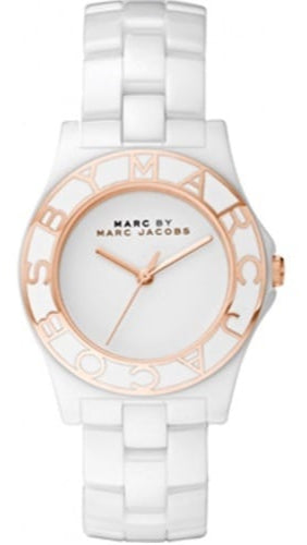 Marc Jacobs Blade White Dial White Ceramic Strap Watch for Women - MBM9502 Authentic Buy Shop Now
