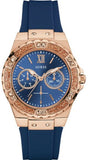Guess Limelight Blue Dial Blue Silicone Strap Watch For Women - W1053L1 Authentic Buy Shop Now
