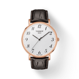Tissot T Classic Everytime White Dial Black Leather Strap Watch For Men - T109.610.36.032.00 Authentic Buy Shop Now