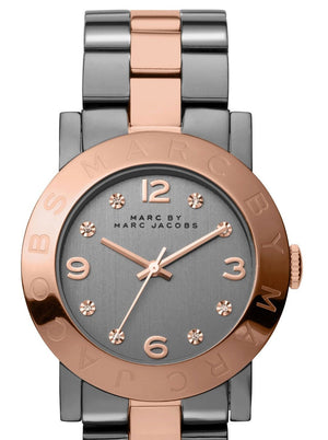 Marc Jacobs Amy Grey Dial Two Tone Steel Strap Watch for Women - MBM8597 Authentic Buy Shop Now