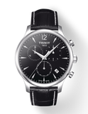 Tissot T Classic Tradition Chronograph Black Dial Black Leather Strap Watch For Men - T063.617.16.057.00 Authentic Buy Shop Now