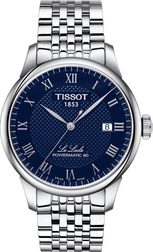 Tissot Le Locle Powermatic 80 Blue Dial Silver Steel Strap Watch For Men - T006.407.11.043.00 Authentic Buy Shop Now