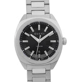 Gucci GG2570 Quartz Black Dial Silver Steel Strap Watch For Men - YA142401 Authentic Buy Shop Now