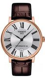 Tissot Carson Premium Powermatic 80 Silver Dial Brown Leather Strap Watch For Men - T122.407.36.033.00 Authentic Buy Shop Now