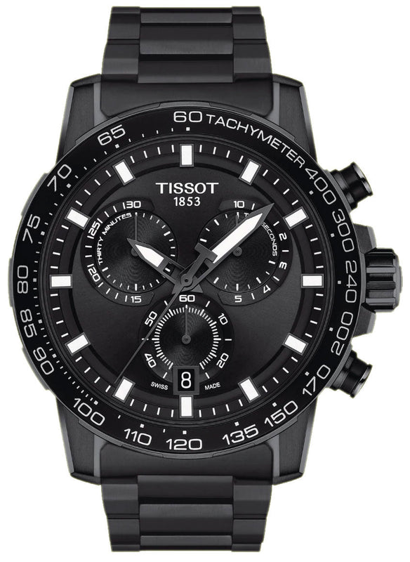 Tissot Supersport Chrono Black Dial Black Steel Strap Watch For Men - T125.617.33.051.00 Authentic Buy Shop Now