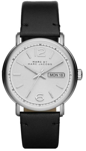 Marc Jacobs Fergus White Dial Black Leather Strap Watch for Men - MBM5076 Authentic Buy Shop Now
