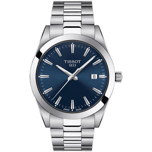 Tissot Gentleman Blue Dial Silver Steel Strap Watch For Men - T127.410.11.041.00 Authentic Buy Shop Now