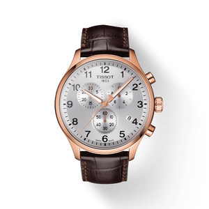 Tissot Chrono XL Classic Silver Dial Brown Leather Strap Watch For Men - T116.617.36.037.00 Authentic Buy Shop Now