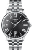 Tissot Carson Premium Black Dial Silver Steel Strap Watch For Men - T122.410.11.053.00 Authentic Buy Shop Now