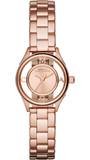 Marc Jacobs Tether Transparent Rose Gold Dial Rose Gold Steel Strap Watch for Women - MBM3417 Authentic Buy Shop Now