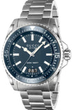 Gucci Dive Analog Blue Dial Silver Steel Strap Watch For Men - YA136203 Authentic Buy Shop Now