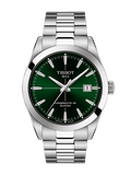 Tissot Gentleman Powermatic 80 Silicium Green Dial Silver Steel Strap Watch For Men - T127.407.11.091.01 Authentic Buy Shop Now