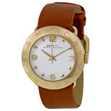 Marc Jacobs Amy White Dial Brown Leather Strap Watch for Women - MBM8574 Authentic Buy Shop Now