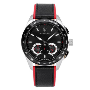 Maserati Traguardo Black Dial Black Leather Strap Watch For Men - R8871612028 Authentic Buy Shop Now