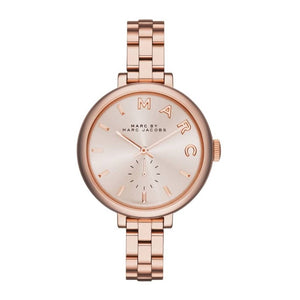 Marc Jacobs Sally Rose Gold Dial Rose Gold Steel Strap Watch for Women - MBM3364 Authentic Buy Shop Now