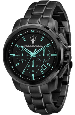 Maserati Aqua Edition Quartz Precision Chronograph Black Dial Watch For Men - R8873644003 Authentic Buy Shop Now