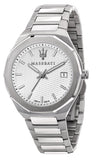 Maserati Stile 3H White Dial Silver Steel Strap Watch For Men - R8853142005 Authentic Buy Shop Now
