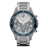 Marc Jacobs Rock Chronograph Silver Dial Silver Steel Strap Watch for Men - MBM5028 Authentic Buy Shop Now