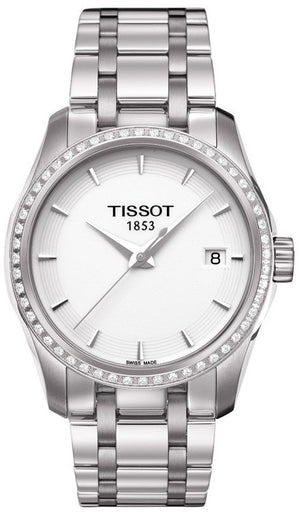 Tissot T Trend Couturier Lady White Dial Watch For Women - T035.210.61.011.00 Authentic Buy Shop Now