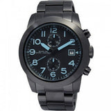 Marc Jacobs Larry Chronograph Black Dial Gunmetal Grey Steel Strap Watch for Men - MBM5031 Authentic Buy Shop Now
