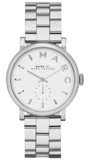 Marc Jacobs Baker White Dial Silver Steel Strap Watch for Women - MBM3242 Authentic Buy Shop Now