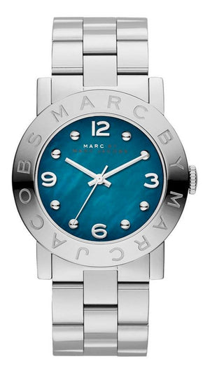 Marc Jacobs Amy Blue Dial Silver Steel Strap Watch for Women - MBM3272 Authentic Buy Shop Now
