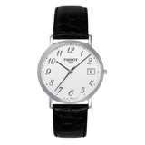 Tissot T Classic Desire White Dial Black Leather Strap Watch For Men - T52.1.421.12 Authentic Buy Shop Now